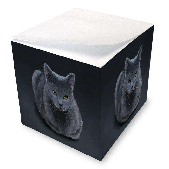 Blue Russian Cat Note Cube