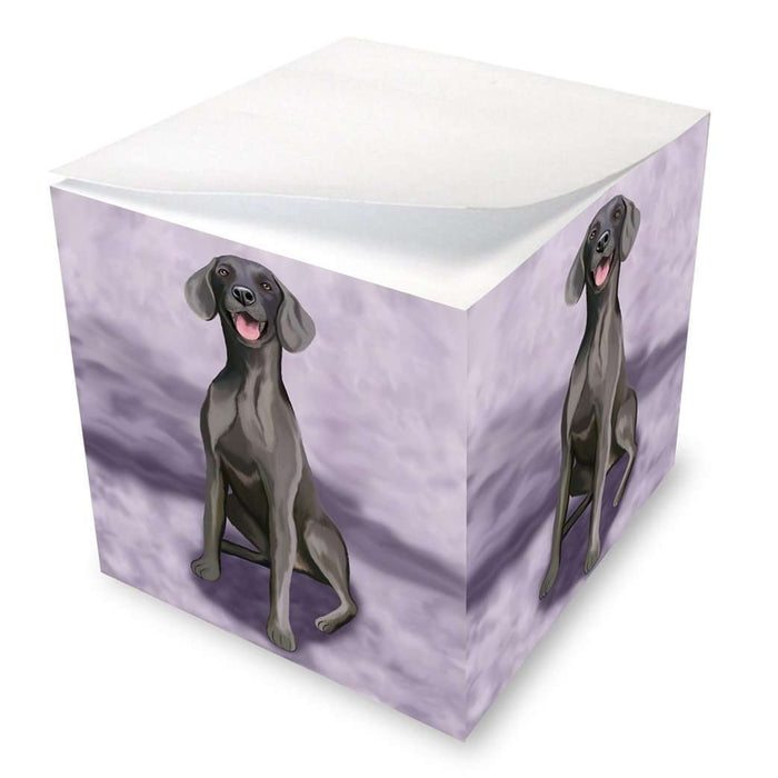 Blue Weimaraner Dog Note Cube