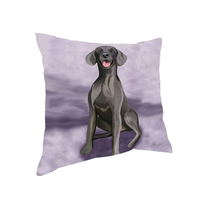 Blue Weimaraner Dog Throw Pillow