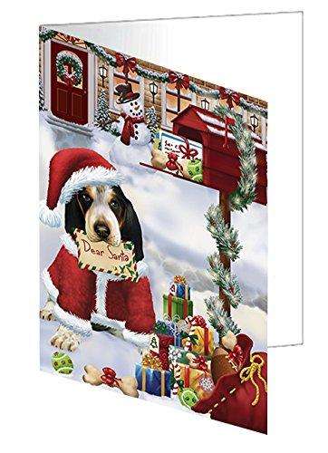 Bluetick Coonhound Dear Santa Letter Christmas Holiday Mailbox Dog Handmade Artwork Assorted Pets Greeting Cards and Note Cards with Envelopes for All Occasions and Holiday Seasons