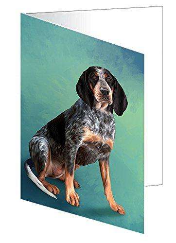 Bluetick Coonhound Dog Handmade Artwork Assorted Pets Greeting Cards and Note Cards with Envelopes for All Occasions and Holiday Seasons D080