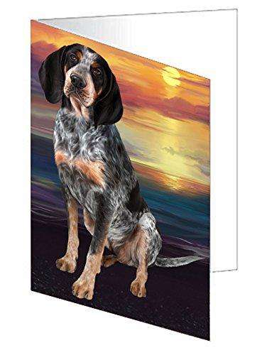 Bluetick Coonhound Dog Handmade Artwork Assorted Pets Greeting Cards and Note Cards with Envelopes for All Occasions and Holiday Seasons D245
