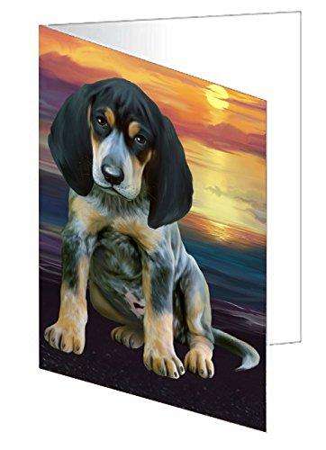 Bluetick Coonhound Dog Handmade Artwork Assorted Pets Greeting Cards and Note Cards with Envelopes for All Occasions and Holiday Seasons D246