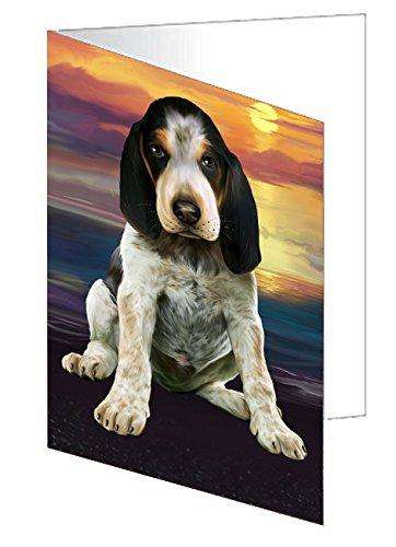 Bluetick Coonhound Dog Handmade Artwork Assorted Pets Greeting Cards and Note Cards with Envelopes for All Occasions and Holiday Seasons D248