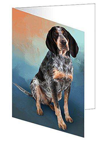 Bluetick Coonhound Dog Handmade Artwork Assorted Pets Greeting Cards and Note Cards with Envelopes for All Occasions and Holiday Seasons