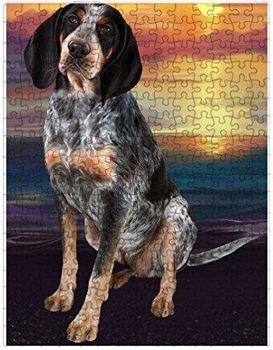 Bluetick Coonhound Dog Puzzle with Photo Tin D463