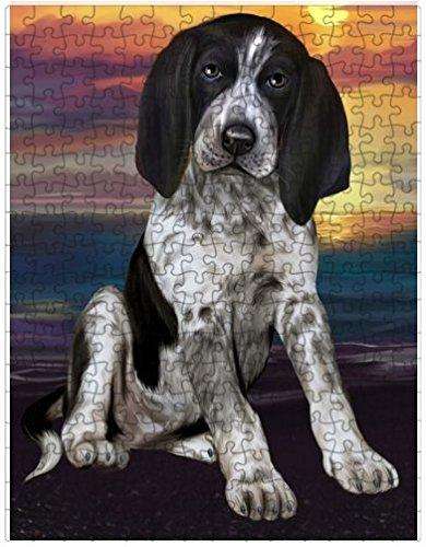 Bluetick Coonhound Dog Puzzle with Photo Tin D467