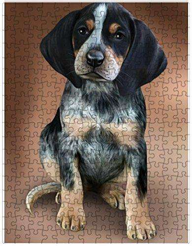 Bluetick Coonhound Dog Puzzle with Photo Tin D469