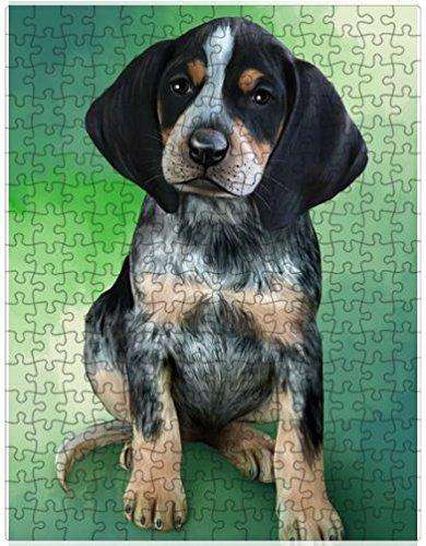 Bluetick Coonhound Dog Puzzle with Photo Tin