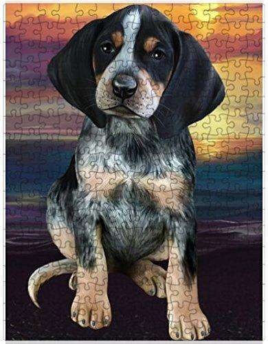 Bluetick Coonhound Dog Puzzle with Photo Tin