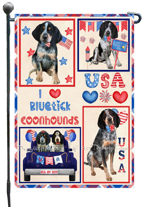 4th of July Independence Day I Love USA Bluetick Coonhound Dogs Garden Flag GFLG66878