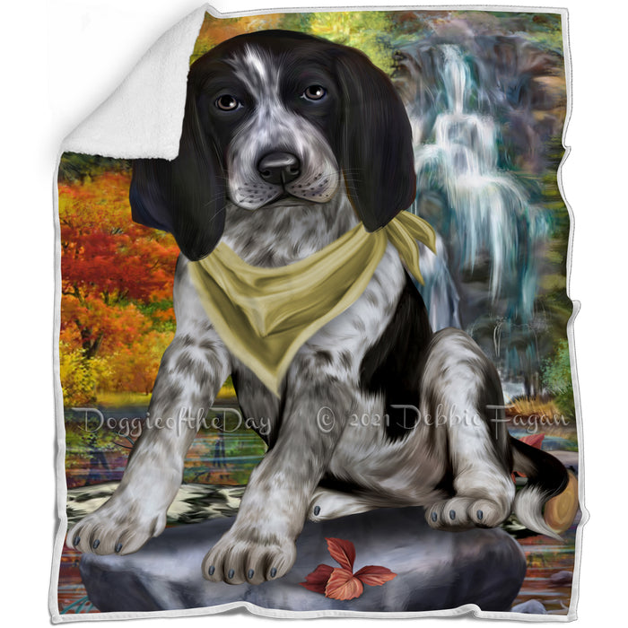 Scenic Waterfall Bluetick Coonhound Dog Blanket BLNKT83298