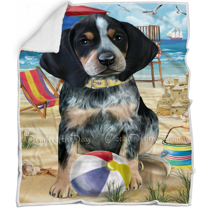 Pet Friendly Beach Bluetick Coonhound Dog Blanket BLNKT65613