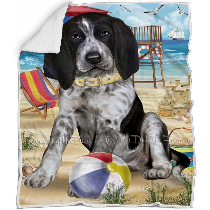Pet Friendly Beach Bluetick Coonhound Dog Blanket BLNKT65631