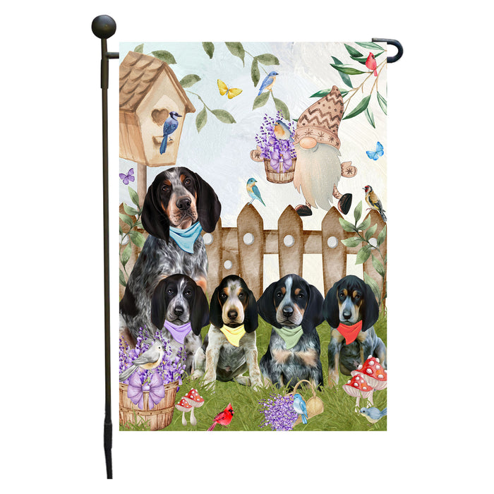 Bluetick Coonhound Dogs Garden Flag: Explore a Variety of Designs, Custom, Personalized, Weather Resistant, Double-Sided, Outdoor Garden Yard Decor for Dog and Pet Lovers
