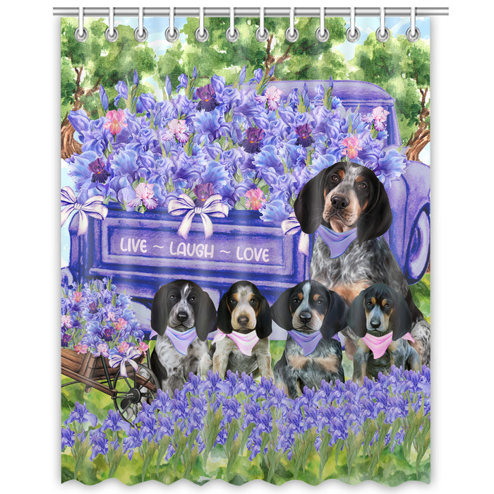 Bluetick Coonhound Shower Curtain: Explore a Variety of Designs, Bathtub Curtains for Bathroom Decor with Hooks, Custom, Personalized, Dog Gift for Pet Lovers