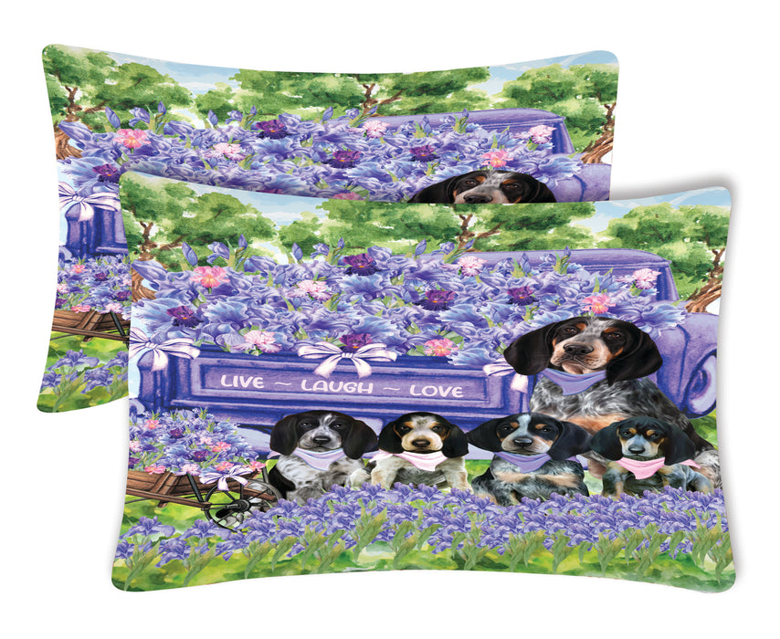 Bluetick Coonhound Pillow Case, Explore a Variety of Designs, Personalized, Soft and Cozy Pillowcases Set of 2, Custom, Dog Lover's Gift