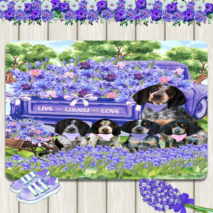 Bluetick Coonhound Area Rug and Runner, Explore a Variety of Designs, Personalized, Indoor Floor Carpet Rugs for Home and Living Room, Custom, Dog Gift for Pet Lovers