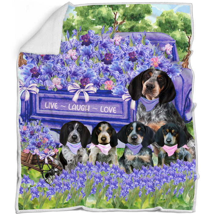 Bluetick Coonhound Blanket: Explore a Variety of Designs, Custom, Personalized Bed Blankets, Cozy Woven, Fleece and Sherpa, Gift for Dog and Pet Lovers