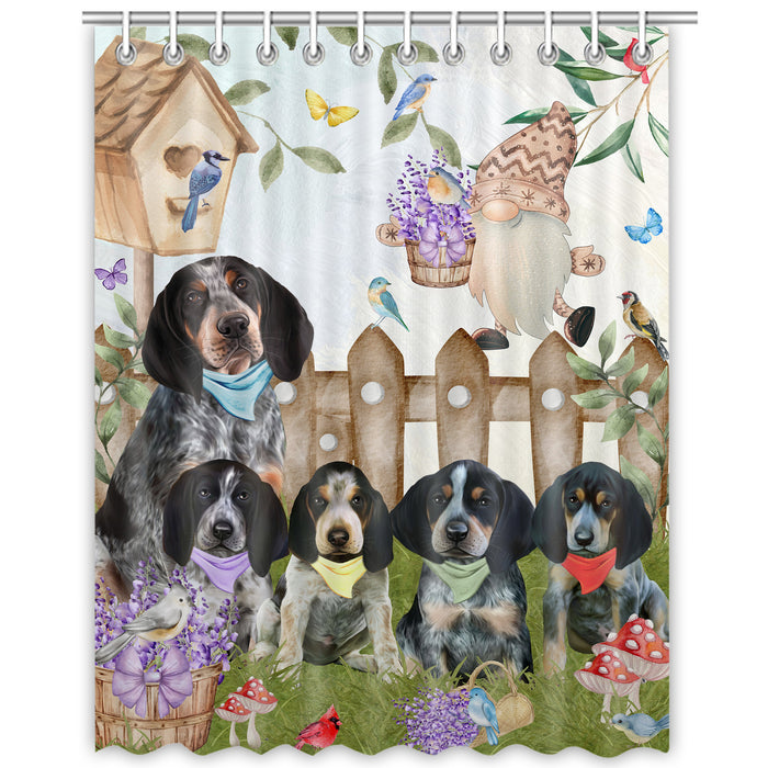 Bluetick Coonhound Shower Curtain, Explore a Variety of Custom Designs, Personalized, Waterproof Bathtub Curtains with Hooks for Bathroom, Gift for Dog and Pet Lovers