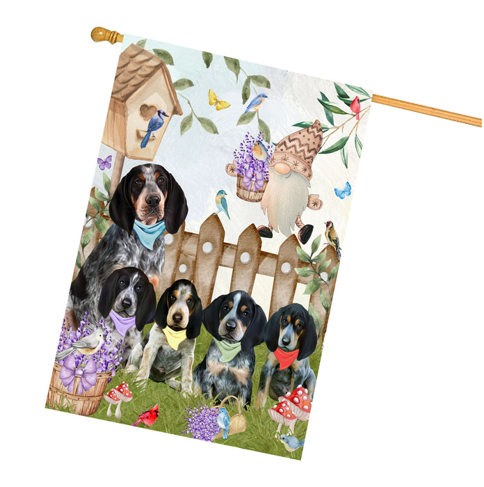 Bluetick Coonhound Dogs House Flag: Explore a Variety of Designs, Custom, Personalized, Weather Resistant, Double-Sided, Home Outside Yard Decor for Dog and Pet Lovers
