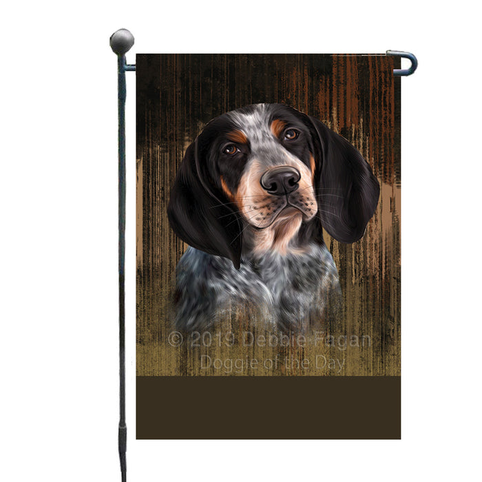 Personalized Rustic Bluetick Coonhound Dog Custom Garden Flag GFLG63440
