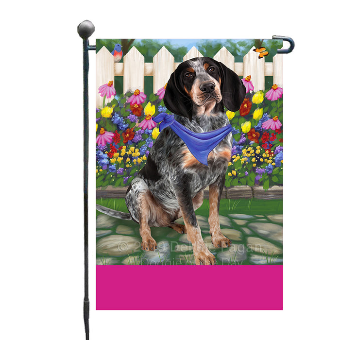 Personalized Spring Floral Bluetick Coonhound Dog Custom Garden Flags GFLG-DOTD-A62765