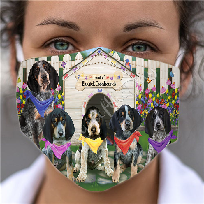 Spring Dog House Bluetick Coonhound Dogs Face Mask FM48777