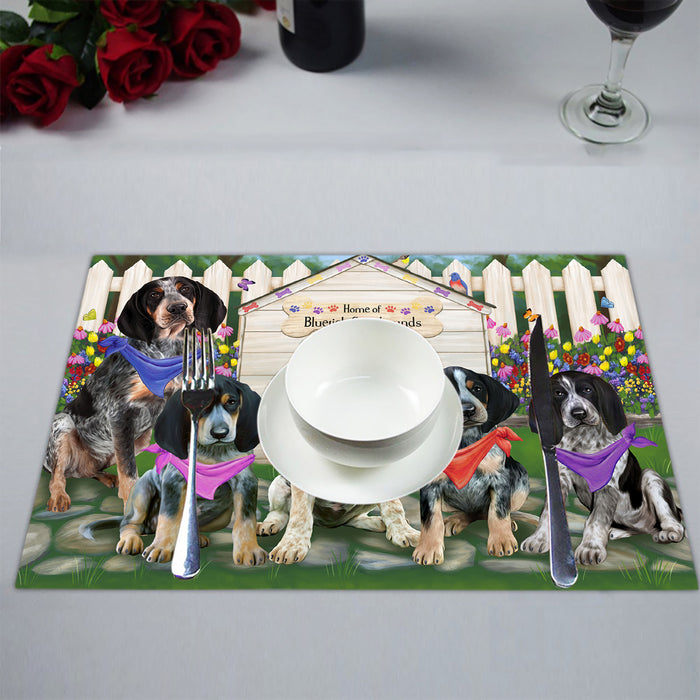Spring Dog House Bluetick Coonhound Dogs Placemat