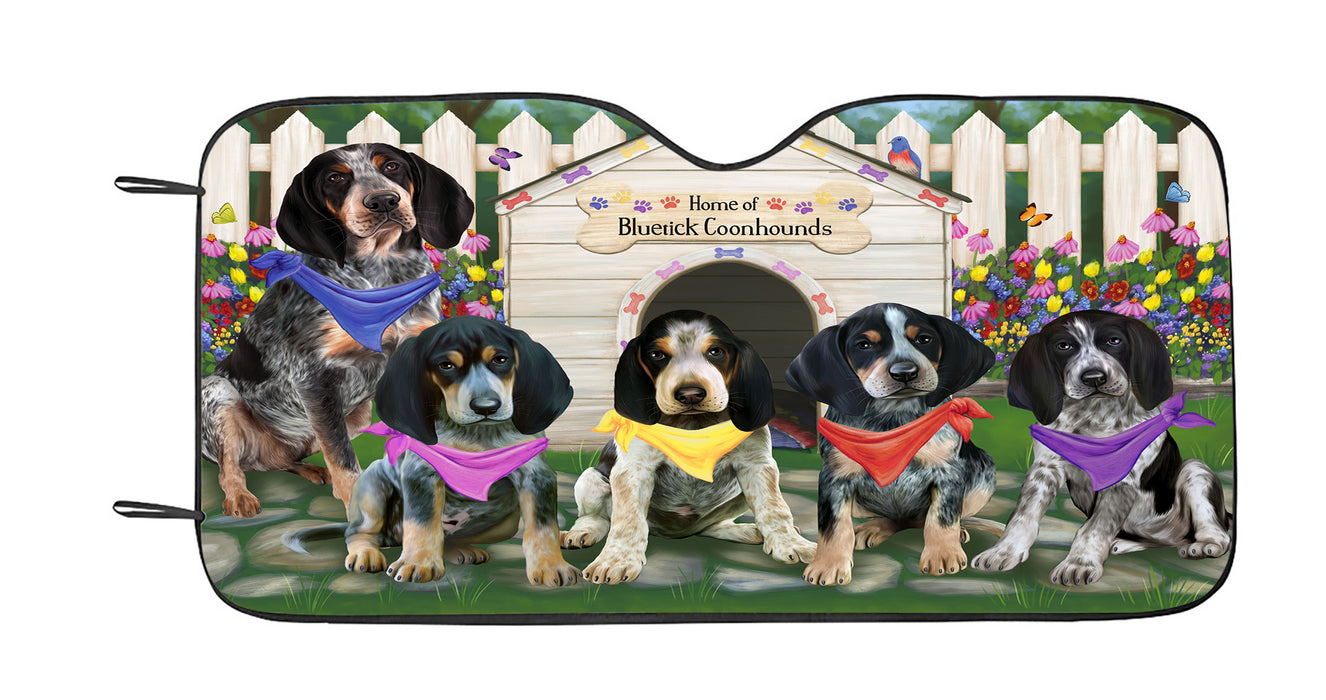 Spring Dog House Bluetick Coonhound Dogs Car Sun Shade