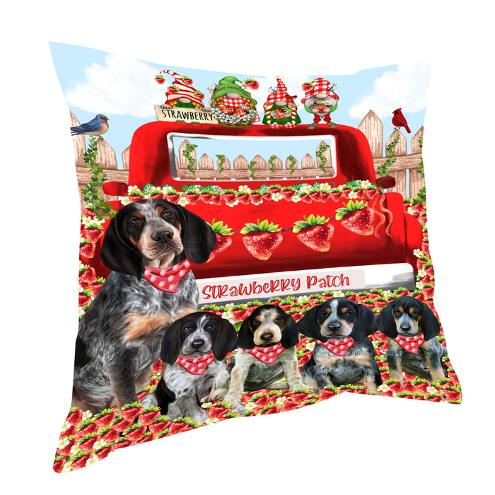 Bluetick Coonhound Throw Pillow: Explore a Variety of Designs, Custom, Cushion Pillows for Sofa Couch Bed, Personalized, Dog Lover's Gifts