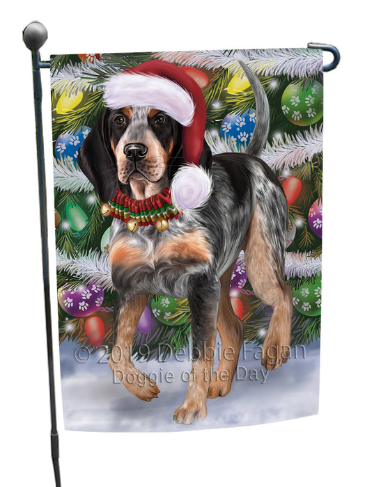 Chistmas Trotting in the Snow Bluetick Coonhound Dog Garden Flags Outdoor Decor for Homes and Gardens Double Sided Garden Yard Spring Decorative Vertical Home Flags Garden Porch Lawn Flag for Decorations GFLG68490