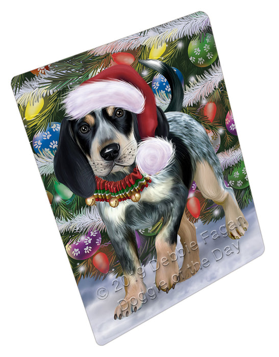 Chistmas Trotting in the Snow Bluetick Coonhound Dog Cutting Board - For Kitchen - Scratch & Stain Resistant - Designed To Stay In Place - Easy To Clean By Hand - Perfect for Chopping Meats, Vegetables, CA83954