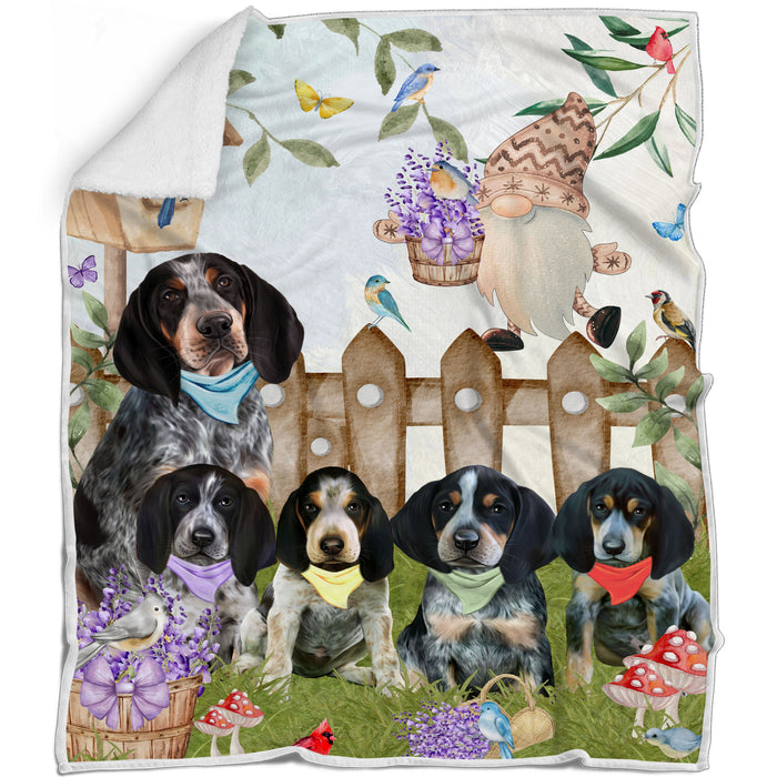Bluetick Coonhound Bed Blanket, Explore a Variety of Designs, Personalized, Throw Sherpa, Fleece and Woven, Custom, Soft and Cozy, Dog Gift for Pet Lovers