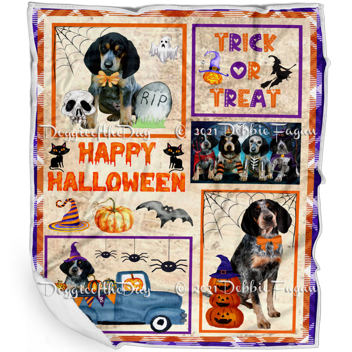 Happy Halloween Trick or Treat Bluetick Coonhound Dogs Blanket BLNKT143725