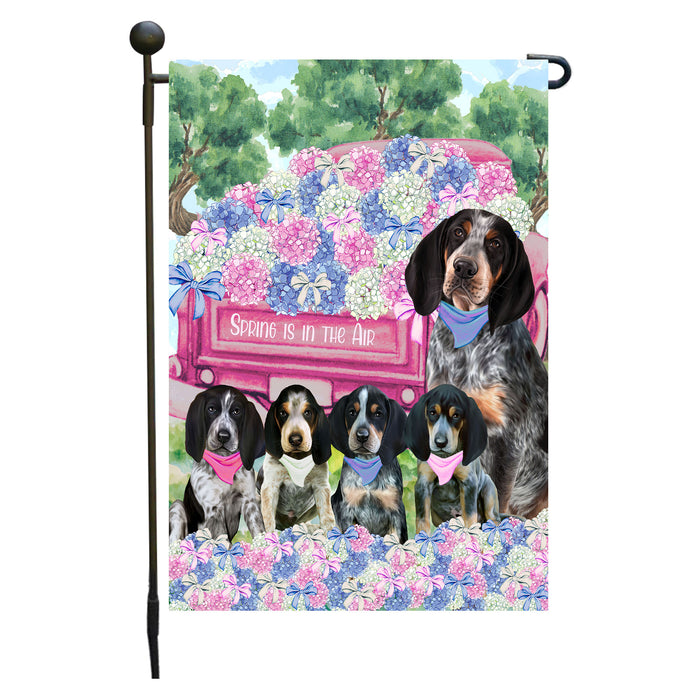 Bluetick Coonhound Dogs Garden Flag: Explore a Variety of Personalized Designs, Double-Sided, Weather Resistant, Custom, Outdoor Garden Yard Decor for Dog and Pet Lovers
