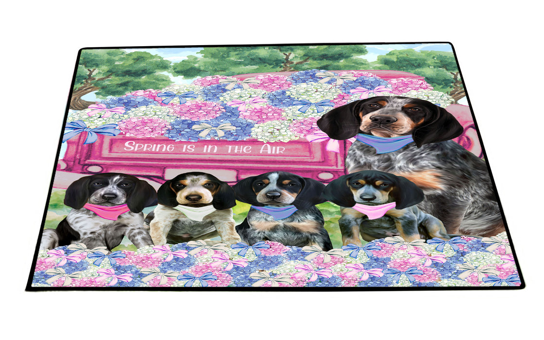 Bluetick Coonhound Floor Mat and Door Mats, Explore a Variety of Designs, Personalized, Anti-Slip Welcome Mat for Outdoor and Indoor, Custom Gift for Dog Lovers