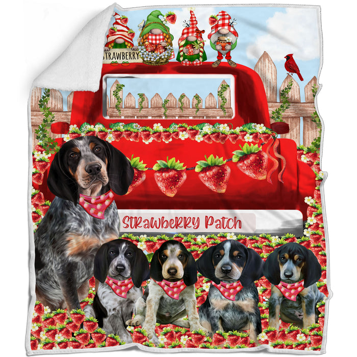 Bluetick Coonhound Blanket: Explore a Variety of Custom Designs, Bed Cozy Woven, Fleece and Sherpa, Personalized Dog Gift for Pet Lovers