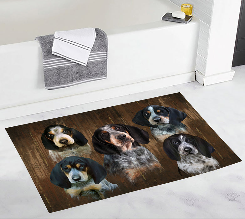 Rustic Bluetick Coonhound Dogs Bath Mat