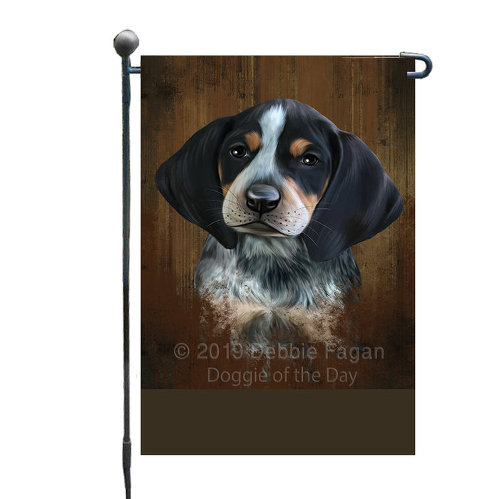 Personalized Rustic Bluetick Coonhound Dog Custom Garden Flag GFLG63441