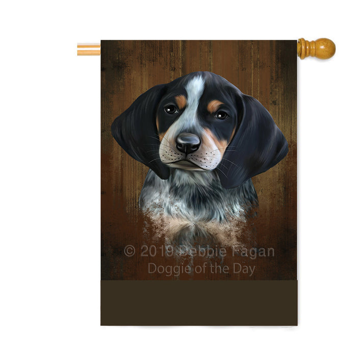 Personalized Rustic Bluetick Coonhound Dog Custom House Flag FLG64518