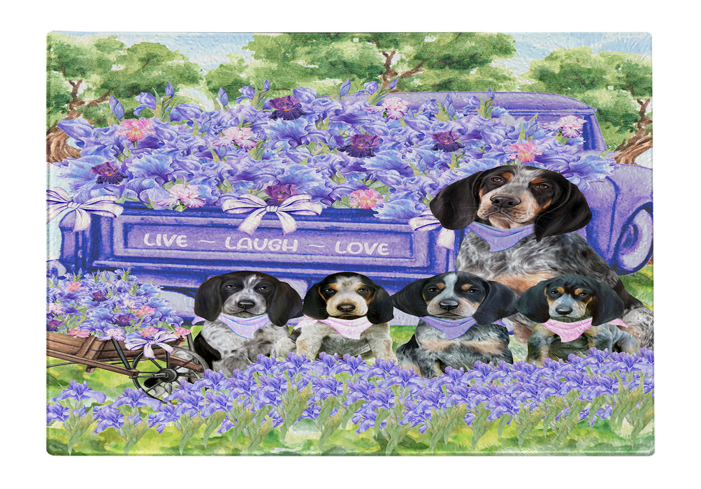 Bluetick Coonhound Cutting Board: Explore a Variety of Designs, Custom, Personalized, Kitchen Tempered Glass Scratch and Stain Resistant, Gift for Dog and Pet Lovers