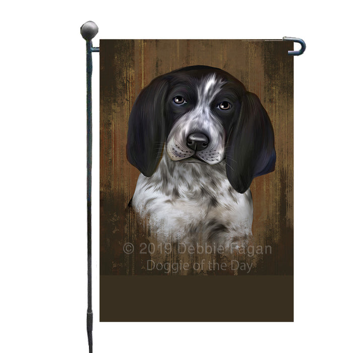 Personalized Rustic Bluetick Coonhound Dog Custom Garden Flag GFLG63442