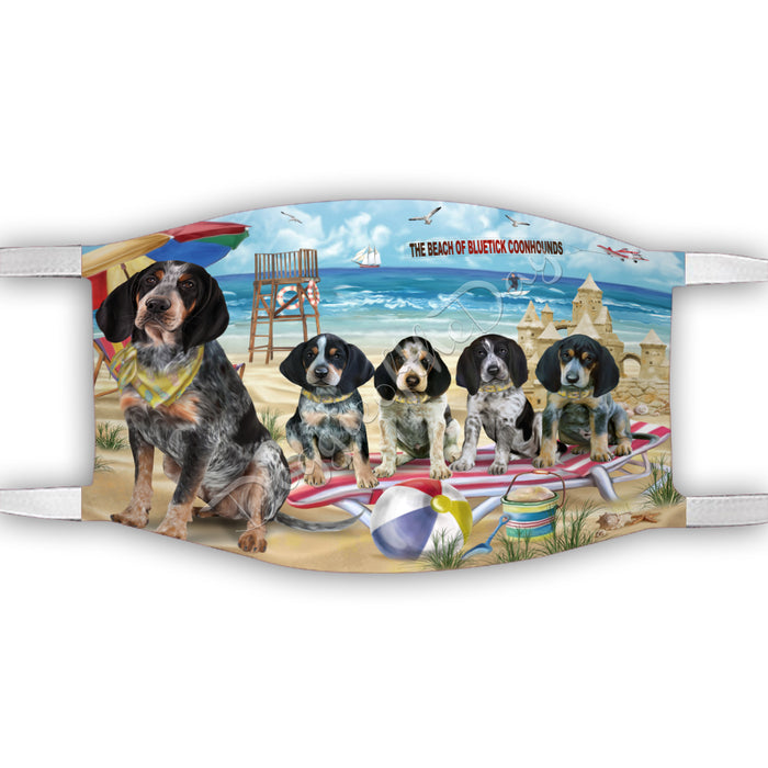 Pet Friendly Beach Bluetick Coonhound Dogs Face Mask FM49080