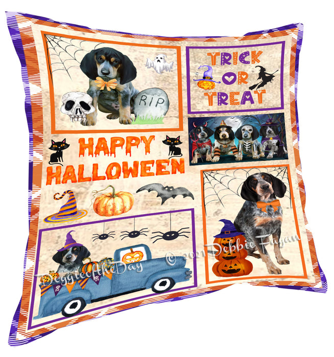 Happy Halloween Trick or Treat Bluetick Coonhound Dogs Pillow with Top Quality High-Resolution Images - Ultra Soft Pet Pillows for Sleeping - Reversible & Comfort - Ideal Gift for Dog Lover - Cushion for Sofa Couch Bed - 100% Polyester, PILA88186
