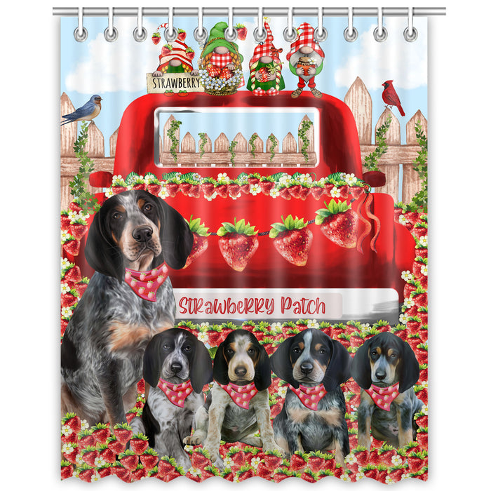 Bluetick Coonhound Shower Curtain, Personalized Bathtub Curtains for Bathroom Decor with Hooks, Explore a Variety of Designs, Custom, Pet Gift for Dog Lovers