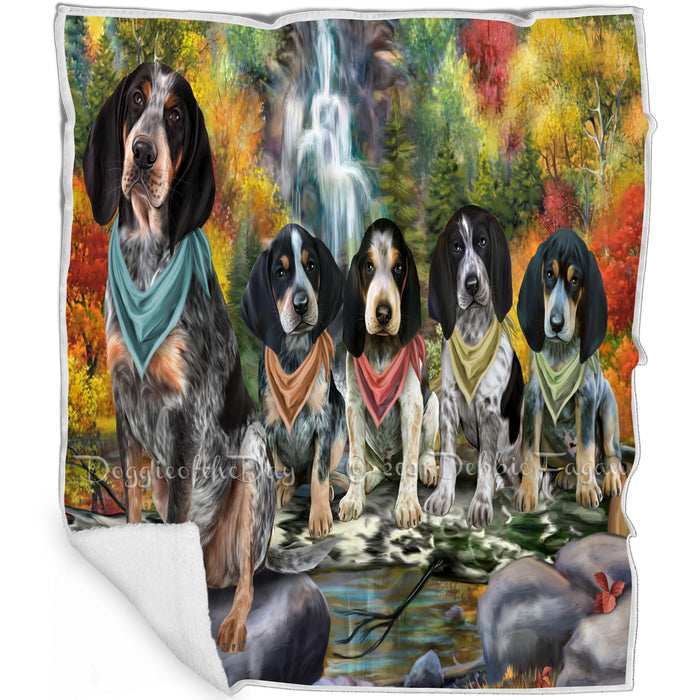 Scenic Waterfall Bluetick Coonhounds Dog Blanket BLNKT83280