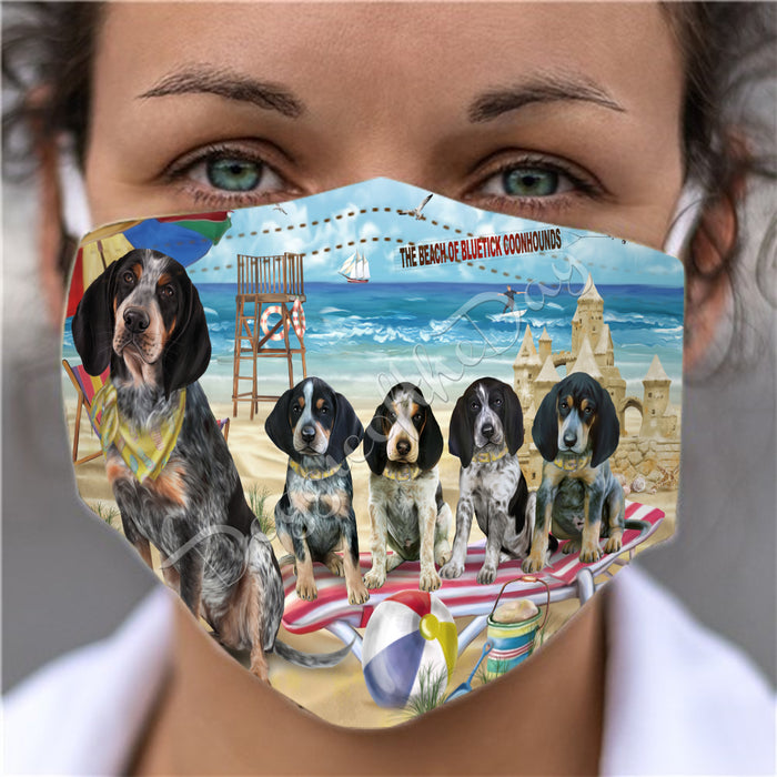 Pet Friendly Beach Bluetick Coonhound Dogs Face Mask FM49080