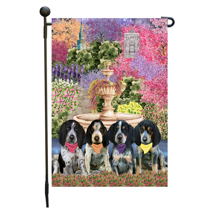 Bluetick Coonhound Dogs Garden Flag: Explore a Variety of Designs, Weather Resistant, Double-Sided, Custom, Personalized, Outside Garden Yard Decor, Flags for Dog and Pet Lovers