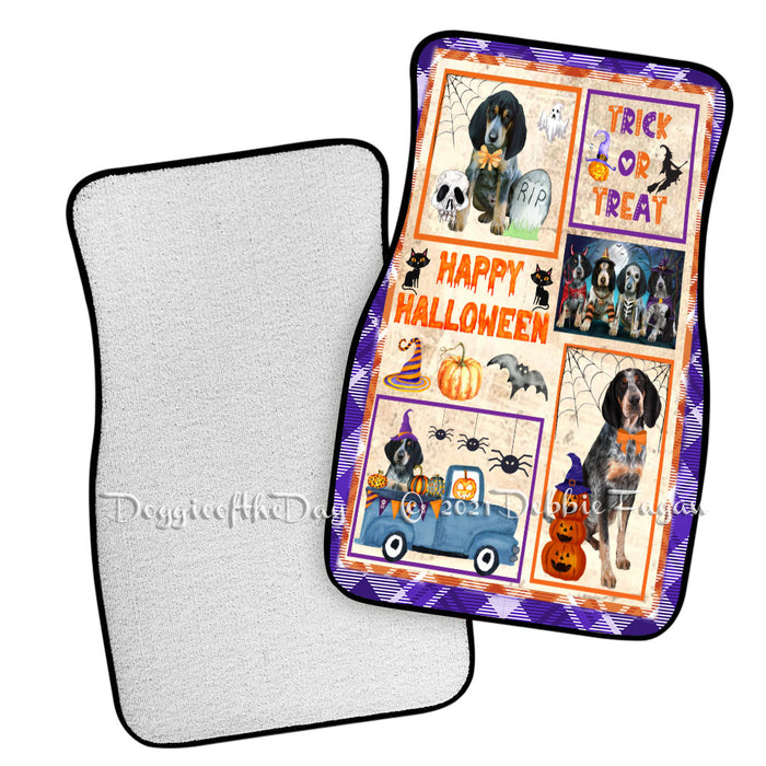 Happy Halloween Trick or Treat Bluetick Coonhound Dogs Polyester Anti-Slip Vehicle Carpet Car Floor Mats CFM48805